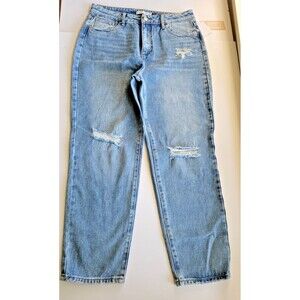 80s Tapered Jeans Destructed Diana Wash  Size 32 Just Fab Womens